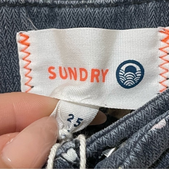 Sundry Floral Trouser Denim Pants Size 25 Women - Picture 11 of 13